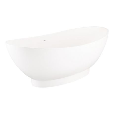 71" Brielle Solid Surface Freestanding Tub - Matte Finish