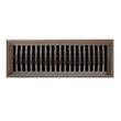 Domed Brass Floor Register - Antique Brass 4" x 14" (5-5/8" x 15-5/8" Overall), , large image number 0