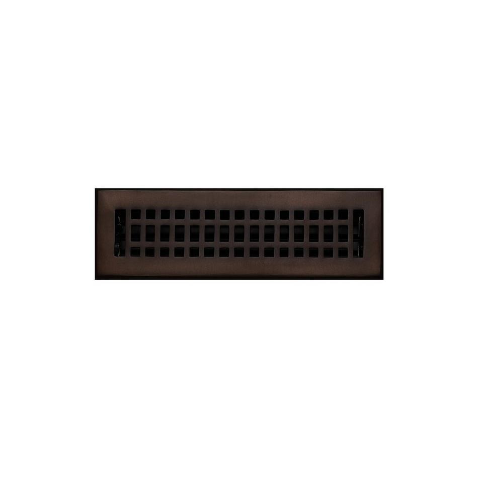 Contemporary Brass Floor Register - Bronze 2-1/4" x 12" (3-7/8" x 13-3" Overall), , large image number 0
