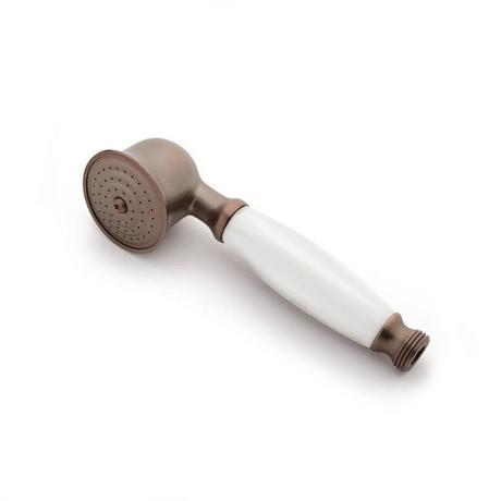 Vintage Telephone Hand Shower With Porcelain Handle - Oil Rubbed Bronze