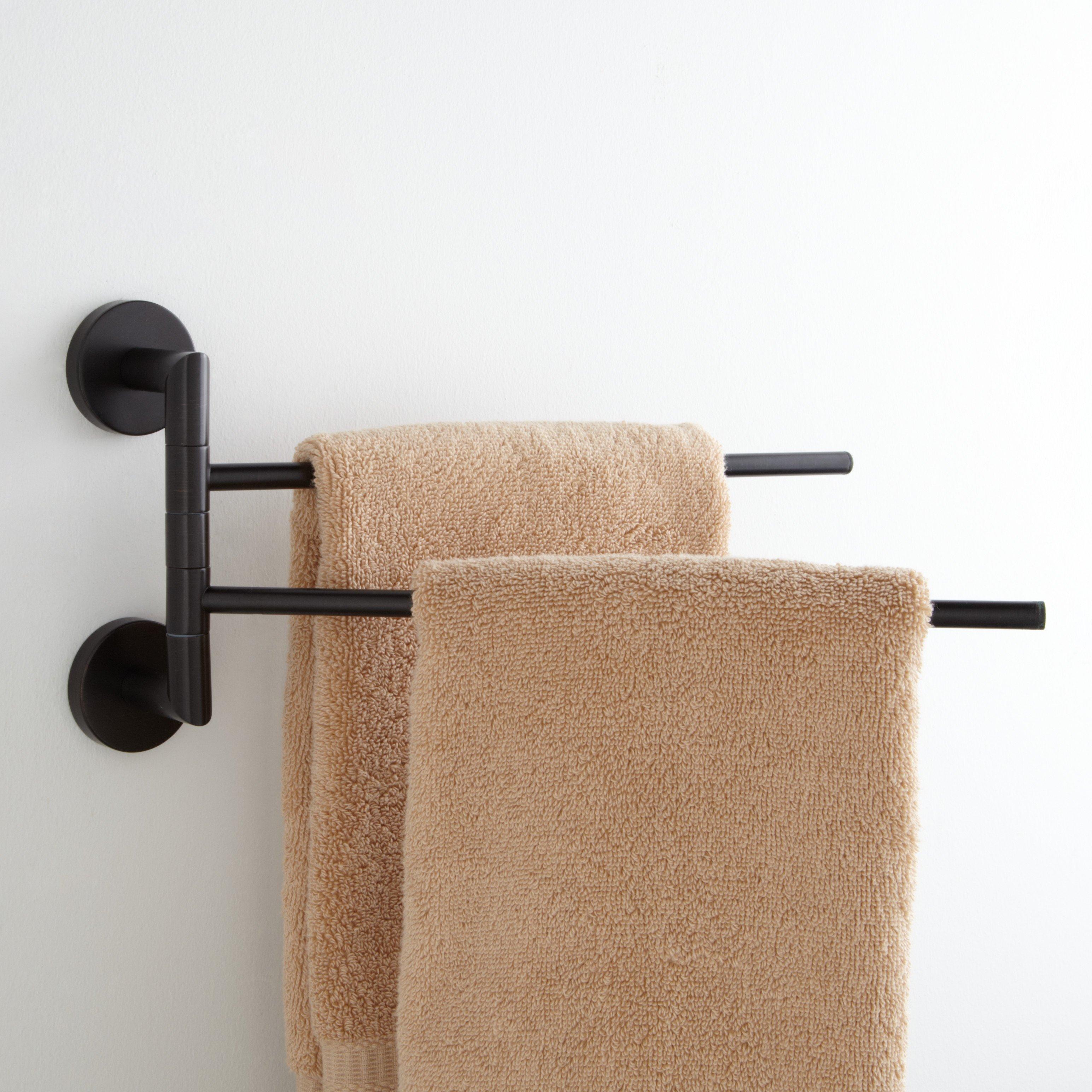 Double swing discount arm towel bar