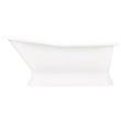 66" Jude Cast Iron Slipper Pedestal Tub - Overflow - 7" Rim Holes - Brushed Nickel Drain Kit, , large image number 1