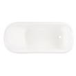 66" Jude Cast Iron Slipper Pedestal Tub - Overflow - 7" Rim Holes - Brushed Nickel Drain Kit, , large image number 2