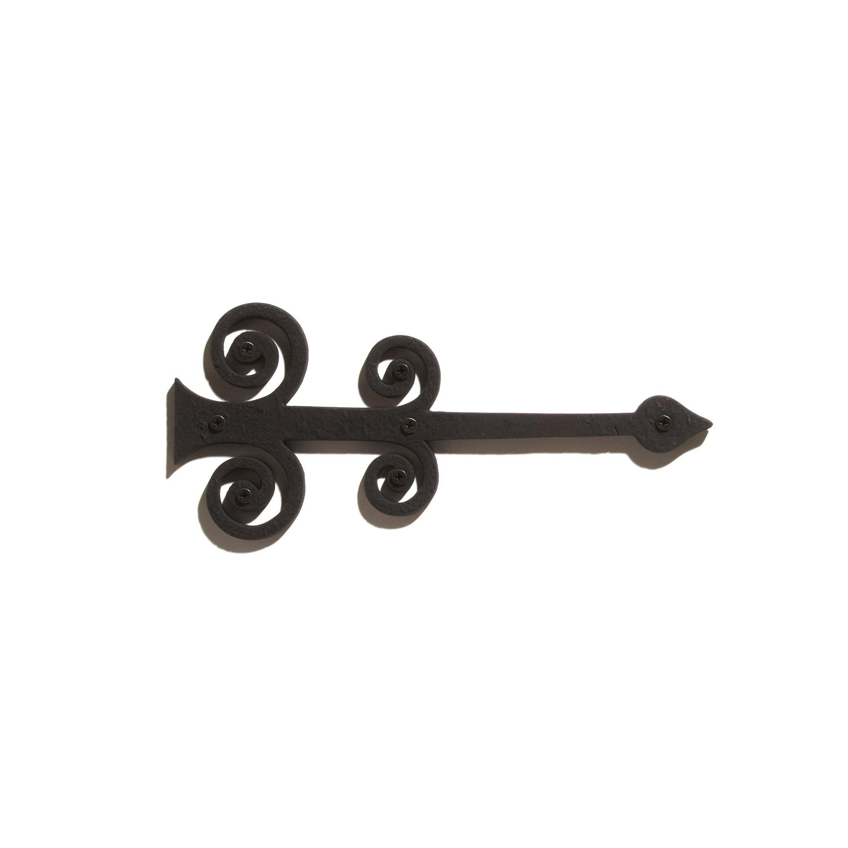 Four Curl Cast Iron Dummy Strap Hinge | Signature Hardware