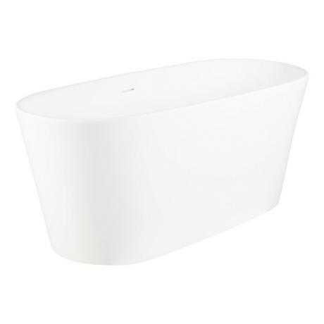 62" Lucina Solid Surface Freestanding Tub - Overflow