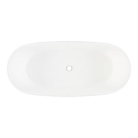 62" Lucina Solid Surface Freestanding Tub - Overflow