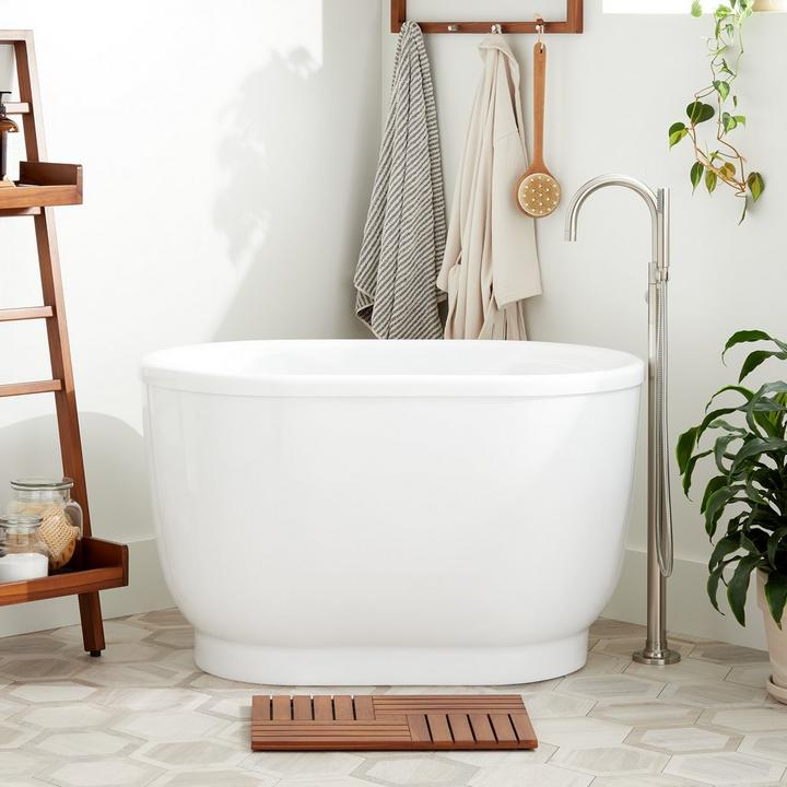51" Pelion Acrylic Freestanding Tub for ADA compliant bathroom