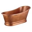 59" Paxton Copper Slipper Pedestal Tub - Chrome Drain Kit, , large image number 1