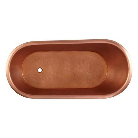 59" Paxton Copper Slipper Pedestal Tub
