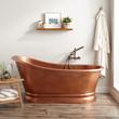 59" Paxton Copper Slipper Pedestal Tub - Chrome Drain Kit, , large image number 0