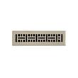 Wicker Style Brass Floor Register - Brushed Nickel 2-1/4" x 12" (3-1/2" x 13-3/8"Overall), , large image number 0
