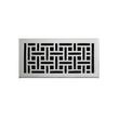 Wicker Style Brass Floor Register - Chrome 6" x 14" (6-3/4" x 15-1/2" Overall), , large image number 0