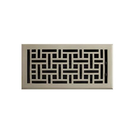 Wicker Style Solid Brass Oversized Floor Register