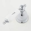 Victorian Gooseneck Bathroom Faucet - Porcelain Lever Handles - Chrome, , large image number 2