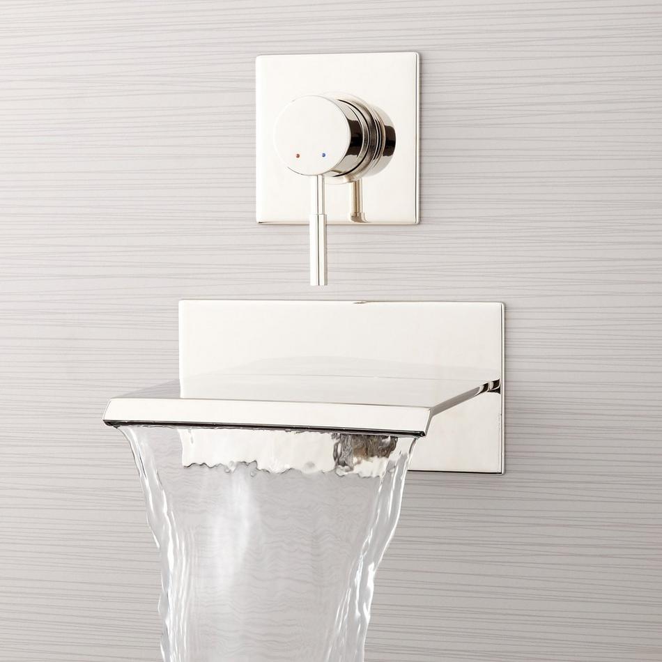 Lavelle Wall-Mount Waterfall Tub Faucet - Polished Nickel, , large image number 0