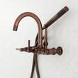 Sebastian Wall-Mount Tub Faucet with Lever Handles and 6" Wall Couplers - Oil Rubbed Bronze, , large image number 3