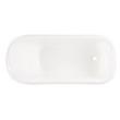 66" Jude Cast Iron Slipper Pedestal Tub - Overflow - Rolled Rim - Chrome Drain Kit, , large image number 3