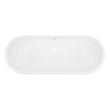 67" Brayden Bateau Cast Iron Skirted Tub with Stainless Steel Skirt, , large image number 4