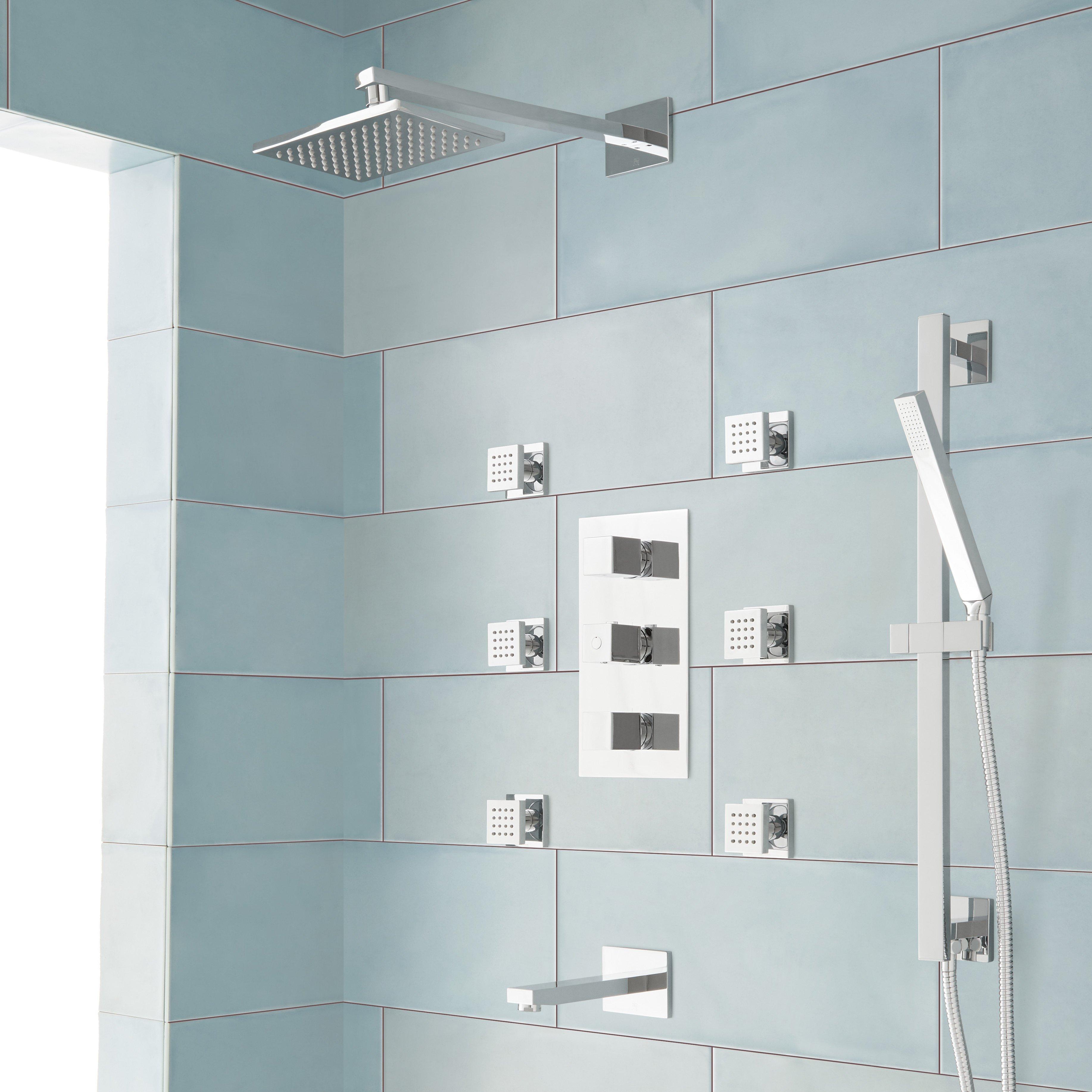 Onassis Thermostatic Tub & Shower System - 6 Body Sprays