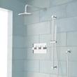Tosca Thermostatic Shower System with Rainfall Shower and Hand Shower, , large image number 0