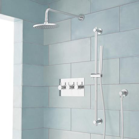 Tosca Thermostatic Shower System with Rainfall Shower and Hand Shower
