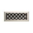 Geometric Brass Floor Register - Brushed Nickel 4"x12" (5-3/8"x13-5/8" Overall), , large image number 0