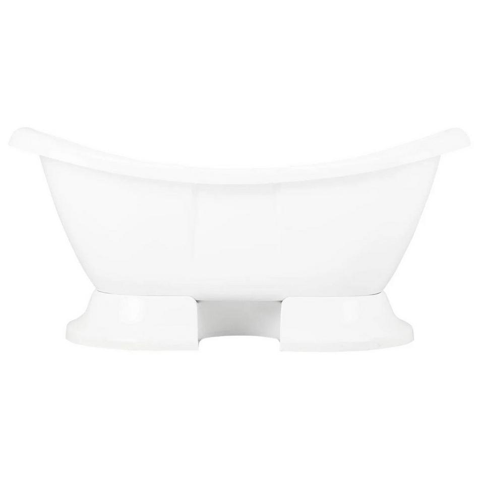 69" Rosalind Acrylic Pedestal Tub - Tap Deck - Black Drain Kit, , large image number 2