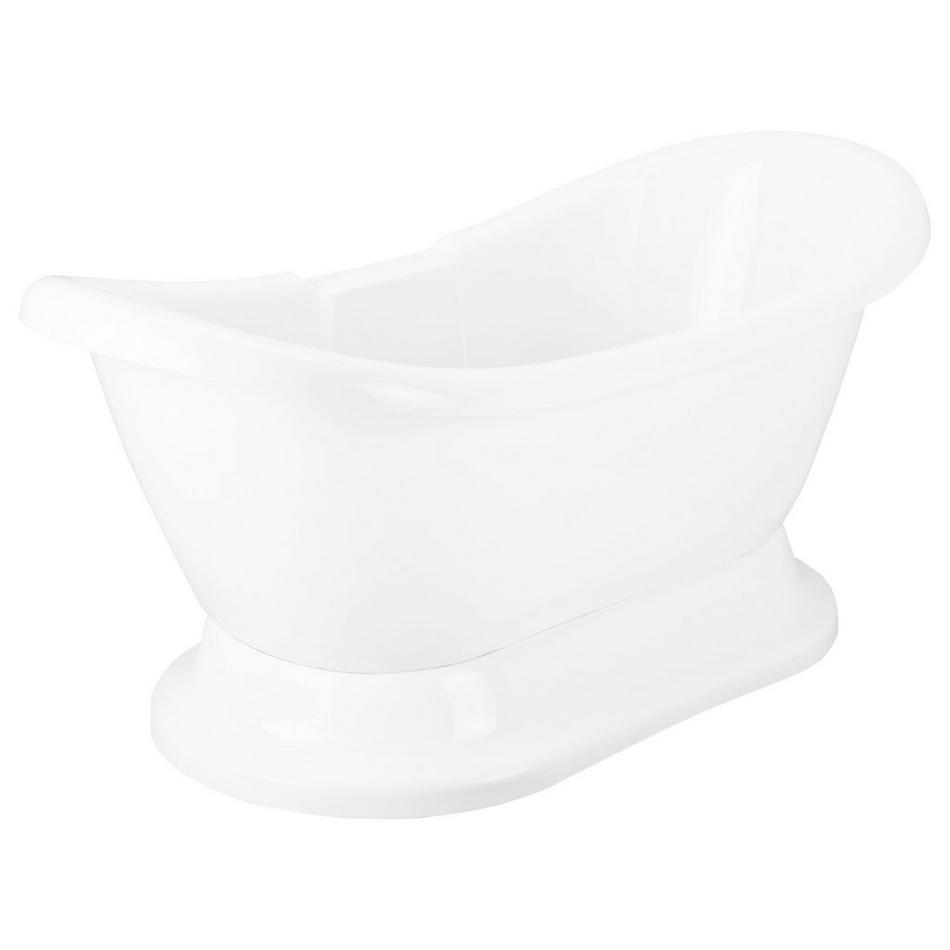 63" Rosalind Acrylic Pedestal Tub - Tap Deck - No Overflow or Faucet Holes, , large image number 1