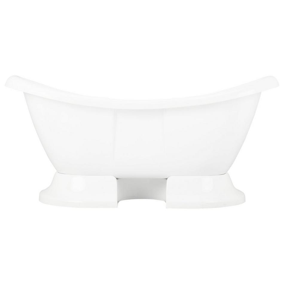 63" Rosalind Acrylic Pedestal Tub - Tap Deck - No Overflow or Faucet Holes, , large image number 3