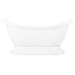 63" Rosalind Acrylic Pedestal Tub - Tap Deck - No Overflow or Faucet Holes, , large image number 2