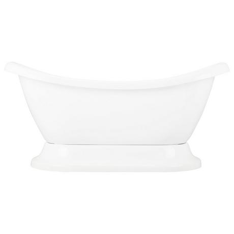 63" Rosalind Acrylic Pedestal Tub - Tap Deck