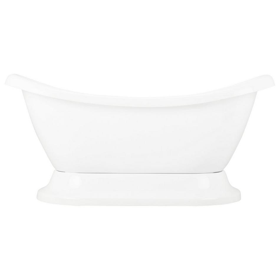 63" Rosalind Acrylic Pedestal Tub - Tap Deck - No Overflow or Faucet Holes, , large image number 2