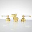 Shannon Widespread Bathroom Faucet - Porcelain Lever Handles - Polished Brass, , large image number 0