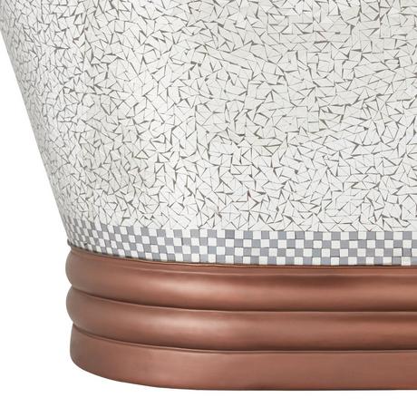 71" Anastasia Mosaic Nickel-Plated Copper Double-Slipper Tub - No Overflow
