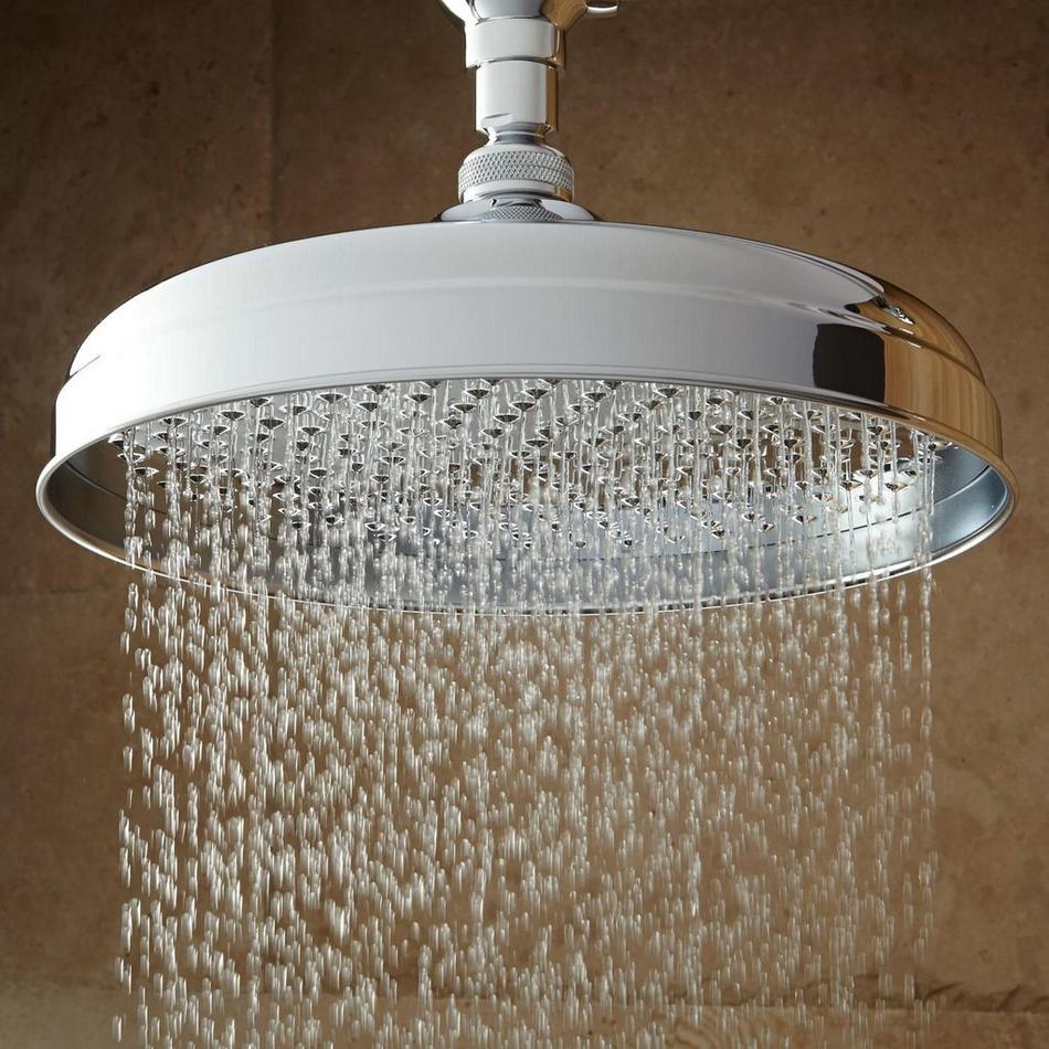 Lambert Rainfall Shower Head with Ornate Arm, , large image number 2