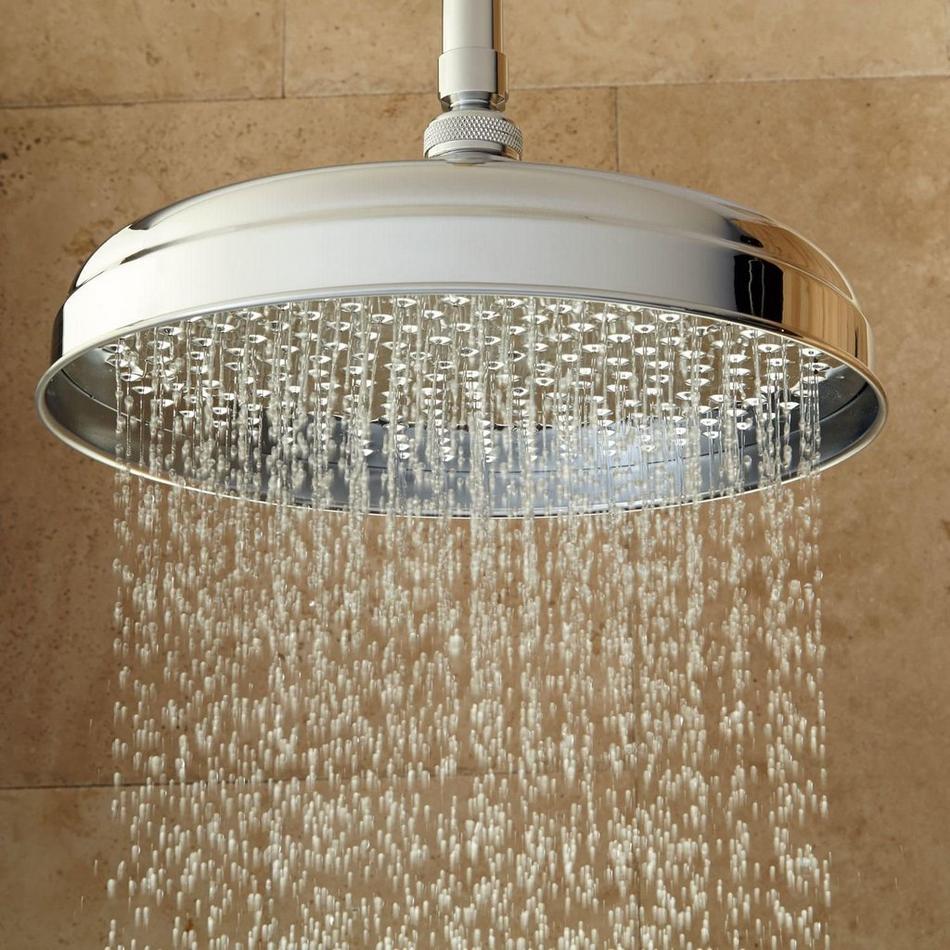 Lambert Rainfall Shower Head With Extended Arm, , large image number 0