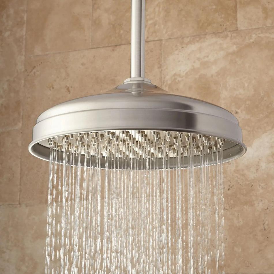 12" Lambert Nozzle Shower Set - Classic Valve - Victorian Arm - Brushed Nickel, , large image number 0