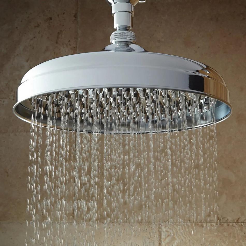 Lambert Rainfall Nozzle Shower Head With Ornate Arm, , large image number 1