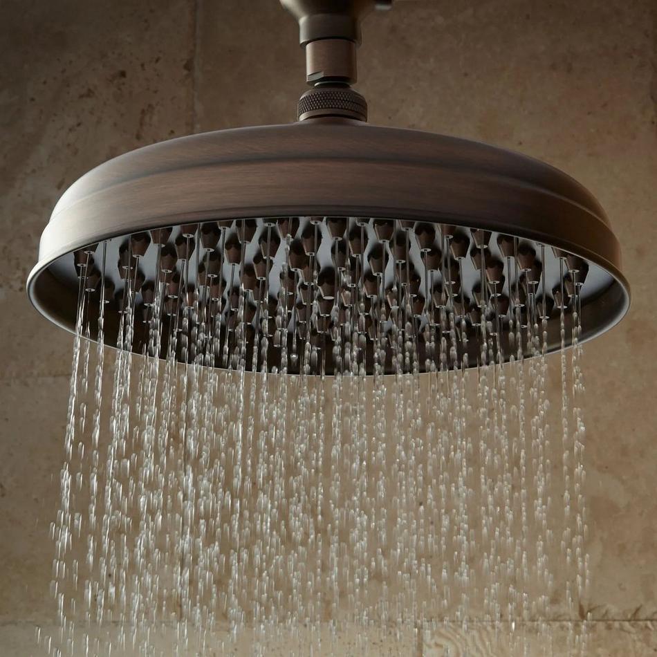 6" Lambert Rainfall Nozzle Shower Head - 17-1/2" S-Type Arm - Oil Rubbed Bronze, , large image number 0
