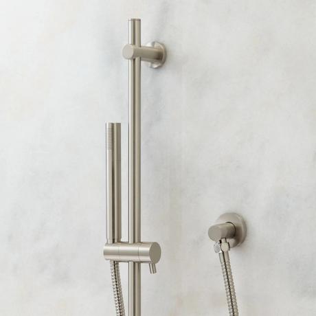 Exira Thermostatic Shower System - Dual Shower Heads, Hand Shower and 4 Body Sprays
