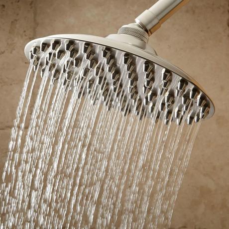 Bostonian Rainfall Nozzle Shower Head with Standard Arm