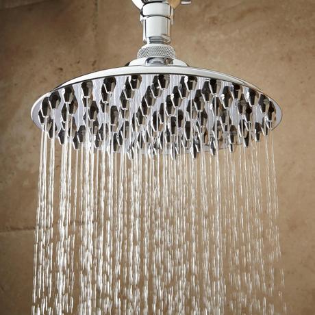 Bostonian Rainfall Nozzle Shower Head with S-Type Arm