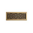 Wicker Style Brass Floor Register - Brushed Nickel 12" x 12" (13-1/8" x 13-1/8" Overall), , large image number 1