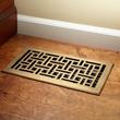 Wicker Style Brass Floor Register - Antique Brass 6" x 10" (6-3/4" x 11-3/4" Overall), , large image number 0