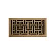 Wicker Style Brass Floor Register - Brushed Nickel 6" x 8" (6-5/8" x 9-1/8 Overall), , large image number 4