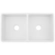 33" Reinhard Double-Bowl Fireclay Farmhouse Sink - White, , large image number 3