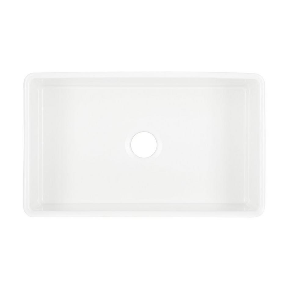 30" Reinhard Fireclay Farmhouse Sink - White, , large image number 3