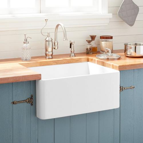 24" Reinhard Fireclay Farmhouse Sink