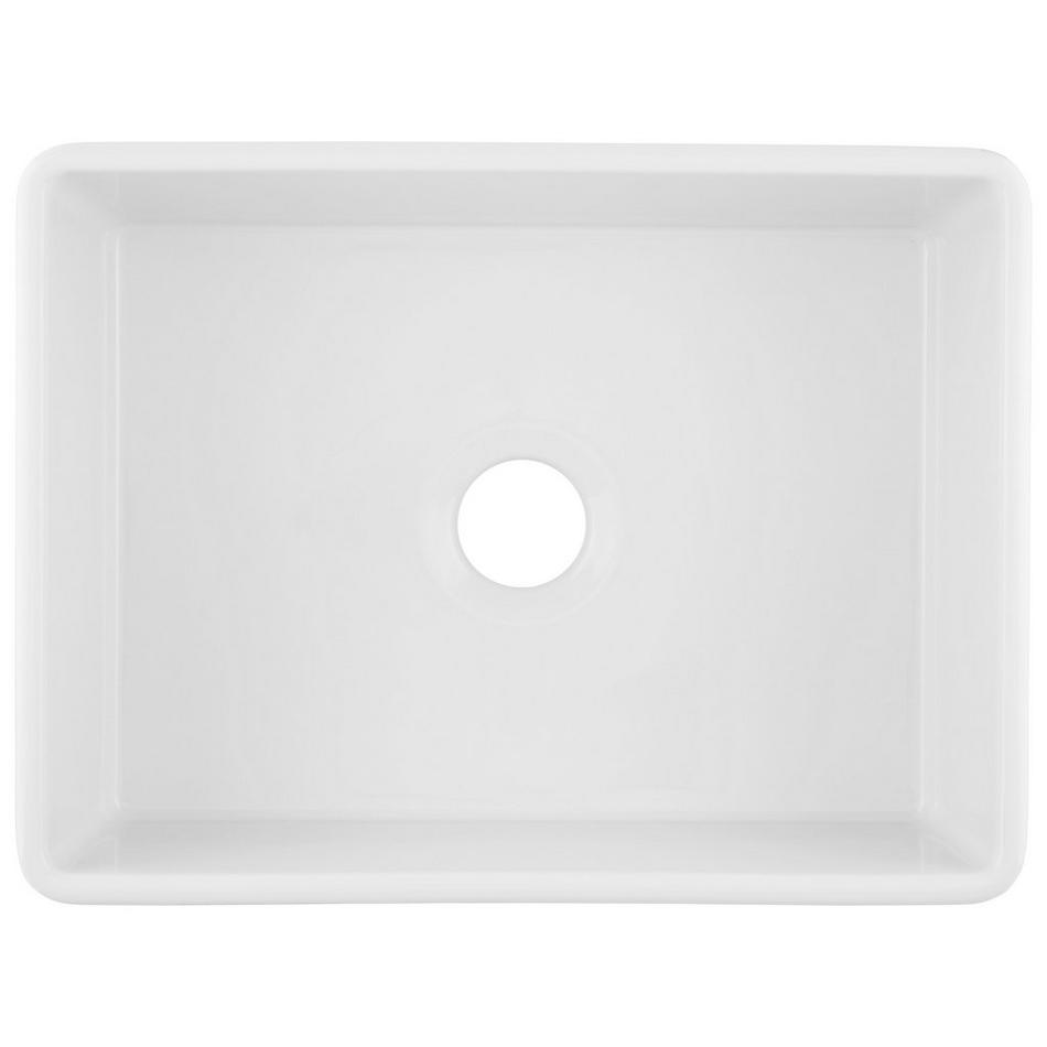 24" Reinhard Fireclay Farmhouse Sink - White, , large image number 4
