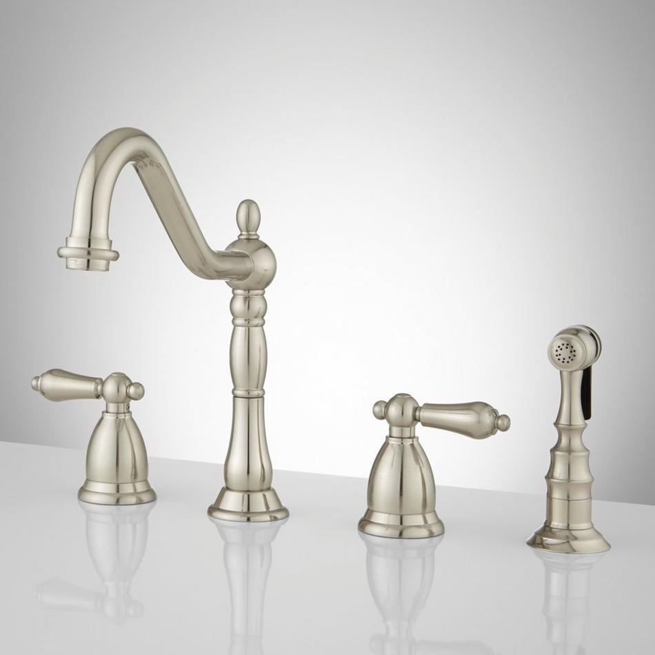 Helena Widespread Kitchen Faucet with Side Spray, , large image number 0
